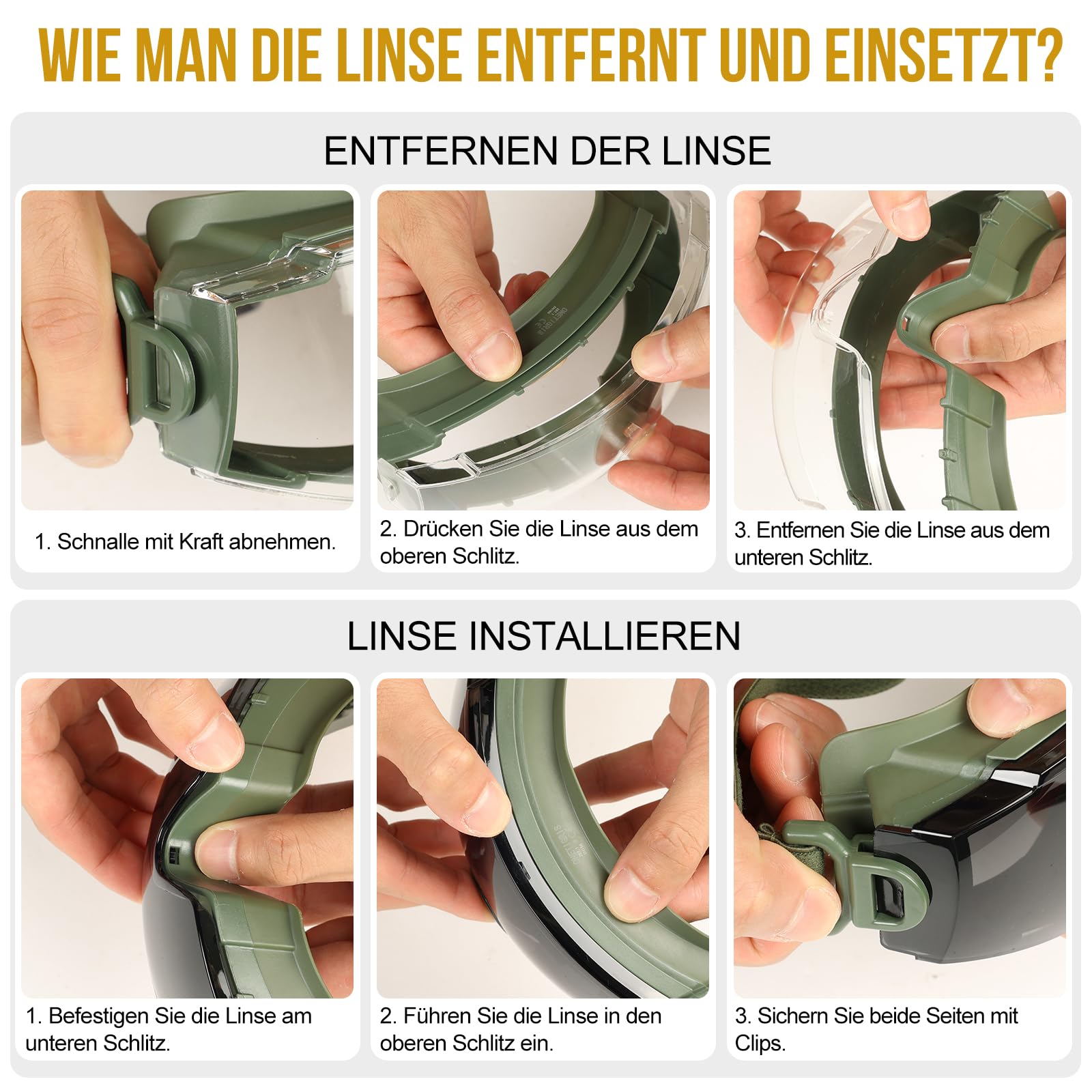 OneTigris Schutzbrille, taktische schutzbrille staubdicht, sicherheitsbrille mit CE EN166 und ANSI Z87.1, Ultravision Vollsichtbrille Für Brillenträger, Baustelle, Labor, Werkstatt und Fahrrad-Fahren