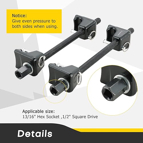 Miniatura 5 de Acymner Macpherson - Kit de herramientas para compresor de resorte de puntal, herramienta universal de compresor de resorte de bobina, compresor de