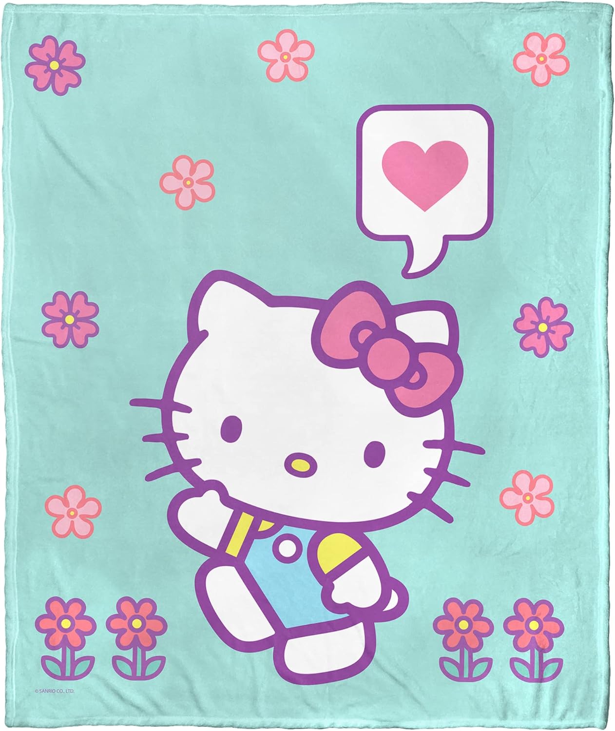 Northwest Hello Kitty Silk Touch Throw Blanket, 50" x 60", Flying High