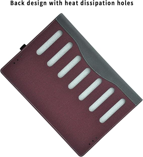 Laptop Cover Case for 16 inch Lenovo ThinkPad E16 Gen3 Gen2 Gen1,PU Leather Protective Shell Detachable Sleeve Accessory (Burgundy, for ThinkPad E16 Gen3/2/1)