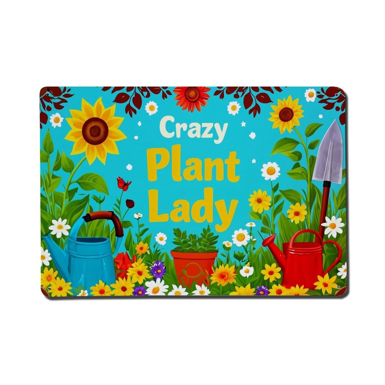 Colorful Flowers Garden Tools Plants Retro Metal Tin Sign, Vintage Metal Poster for Home, Gaming Room, Studio Workshop,Bar,Garage Wall Art Decor 8x12 Inch