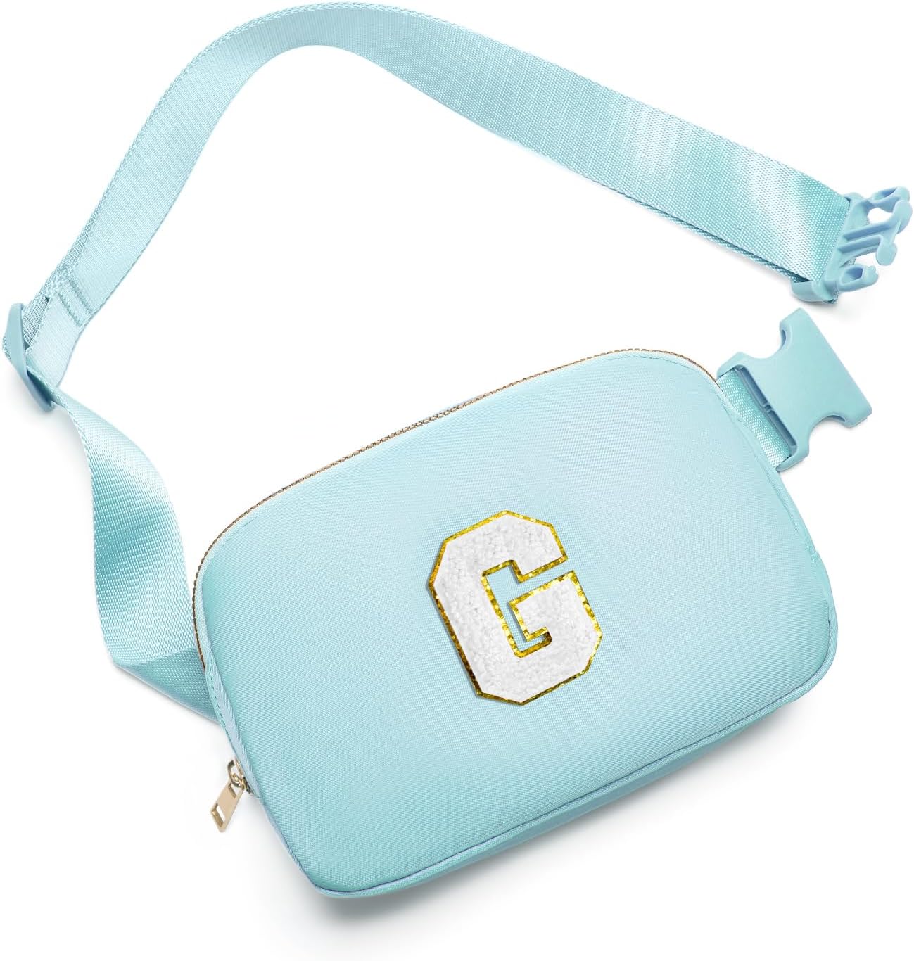 Gitus Birthday Gifts for 8 9 10 11 12 13 Year Old Girls Personalized Fanny Pack Crossbody Bags with Initial Letter Patch Belt Bag for Teen Girls Cute Trendy Stuff Travel Essentials (Lavender-A)