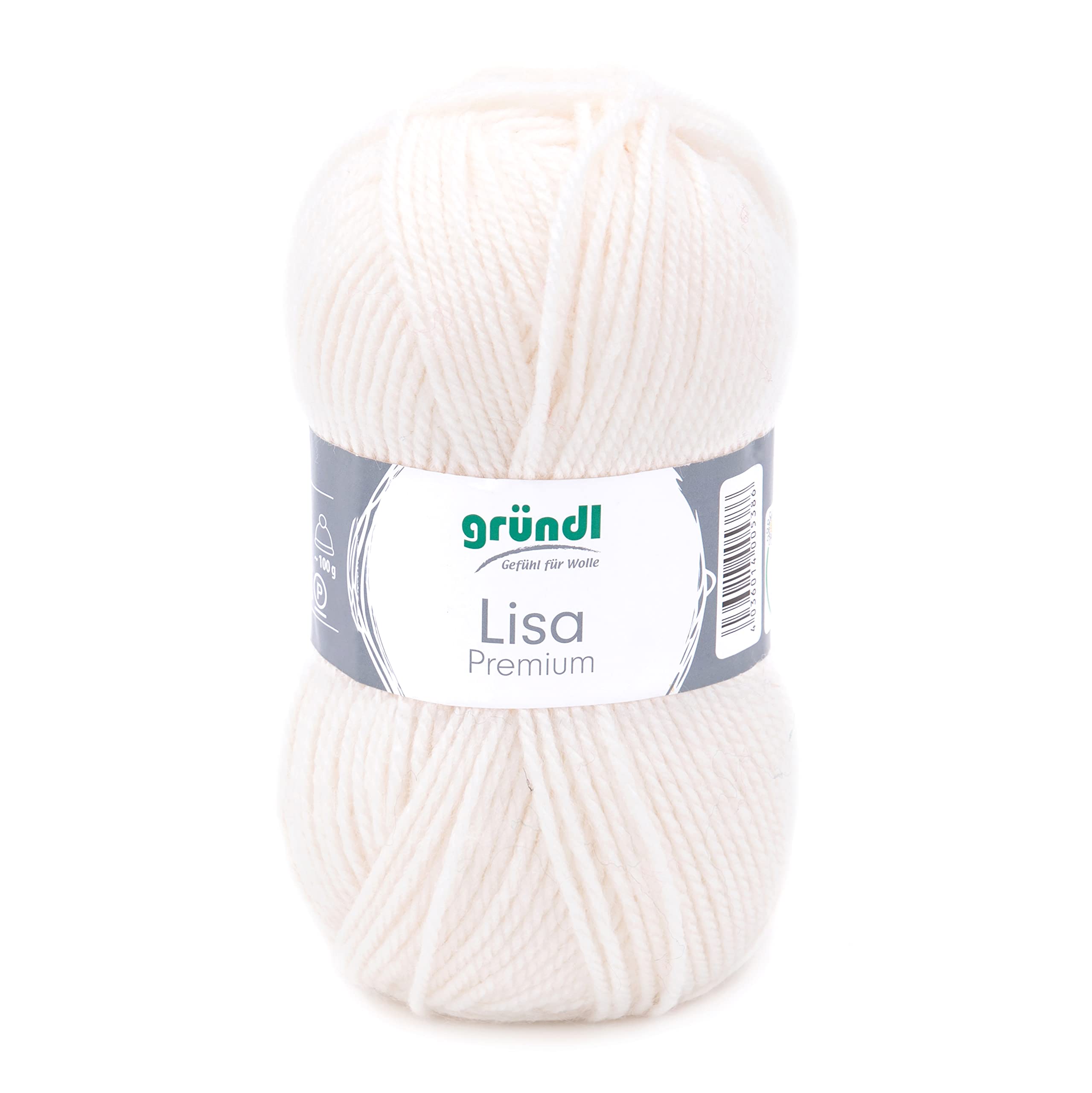 Crochet yarn Lisa Premium uni creme 760-02