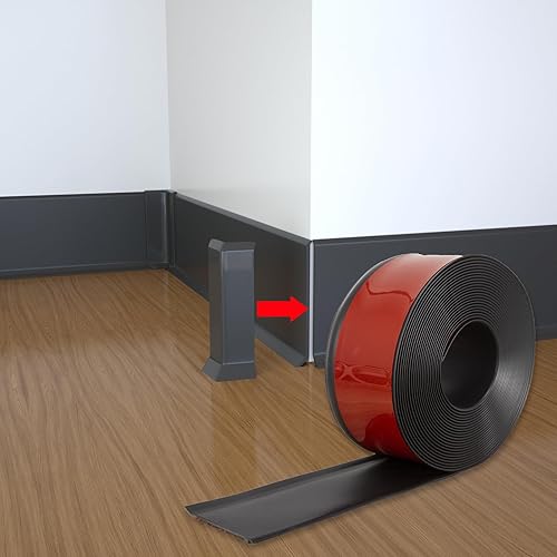 Miniatura 4 de COUKIU Bloques de esquina autoadhesivos para zócalo, 4 pulgadas (ancho), 3 interiores + 3 esquinas exteriores, conector entre la base de la pared,