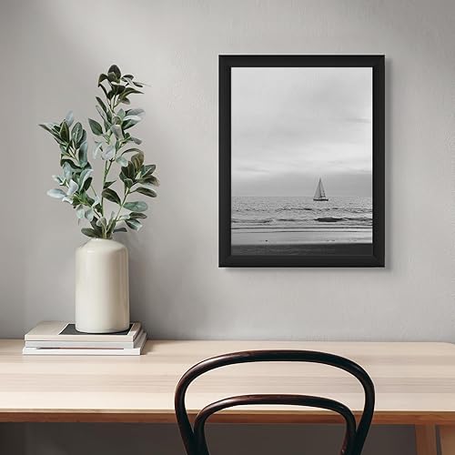 Miniatura 3 de Marcos negros de 14 x 34 pulgadas, compuesto de madera MDF plano de 1 pulgada, decoración de pared o marco de póster