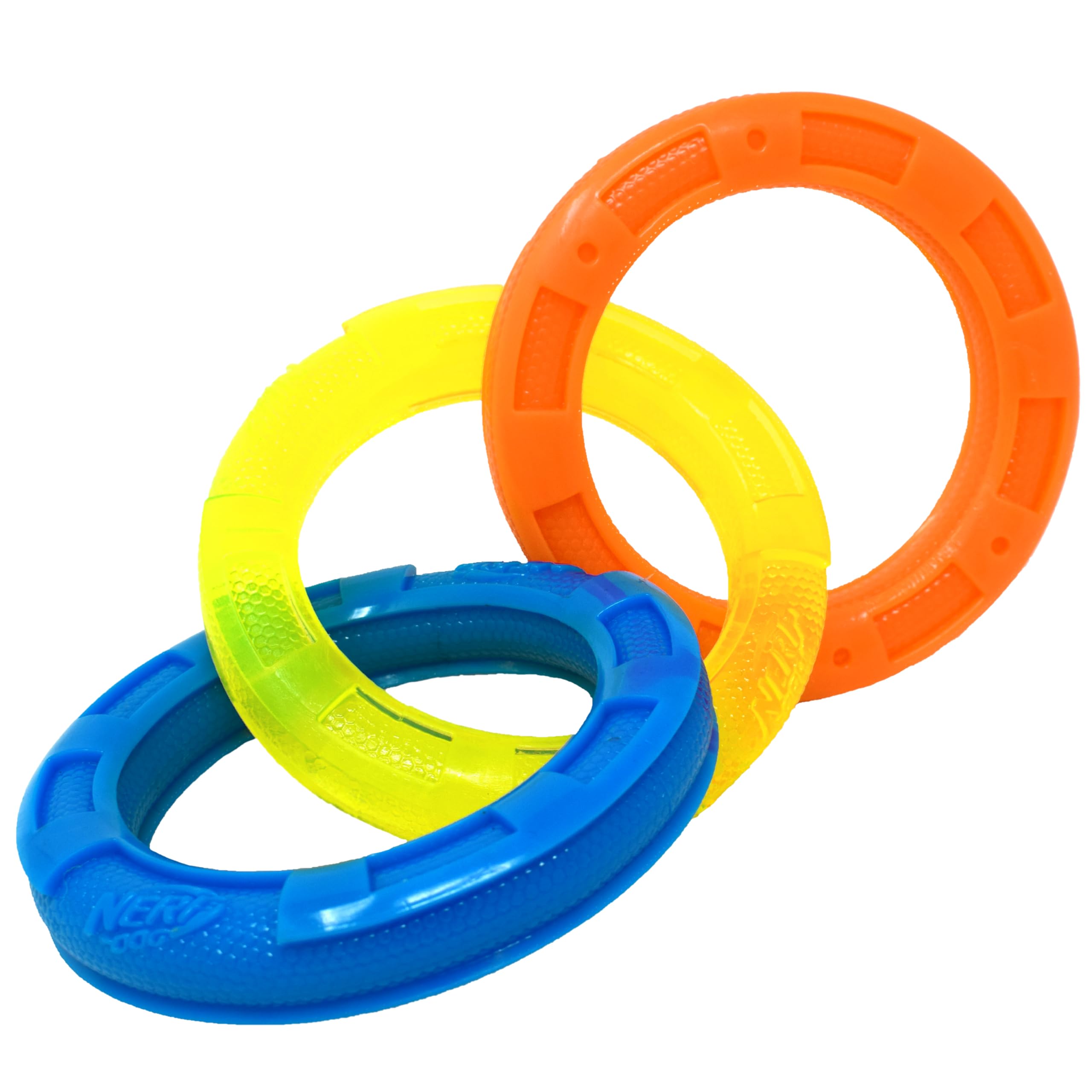 11.5in 3-Ring TPR Tug - Blue, Green & Orange
