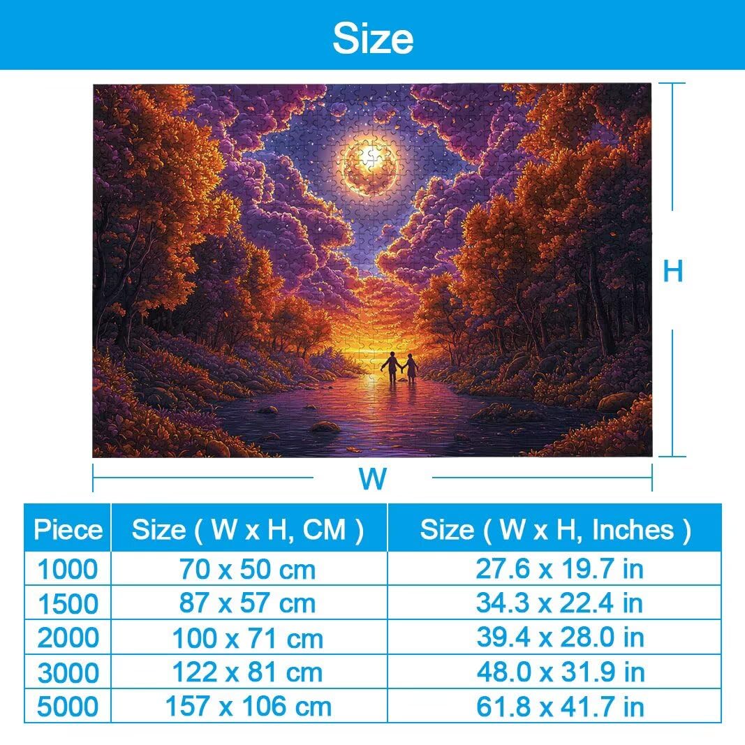 Puzzle 2000 Piezas, Puzzle Paisaje de Madera para Adultos, Regalos -2356