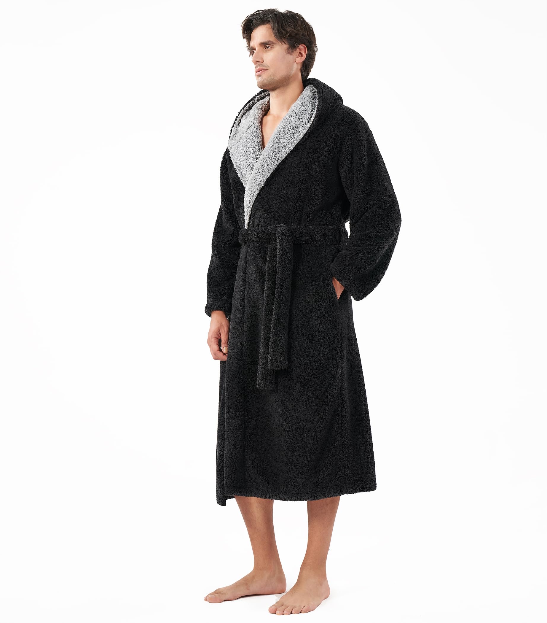 1 x RAW Customer Returns DAVID ARCHY Men s Bath Robe Luxury Soft Dress ...