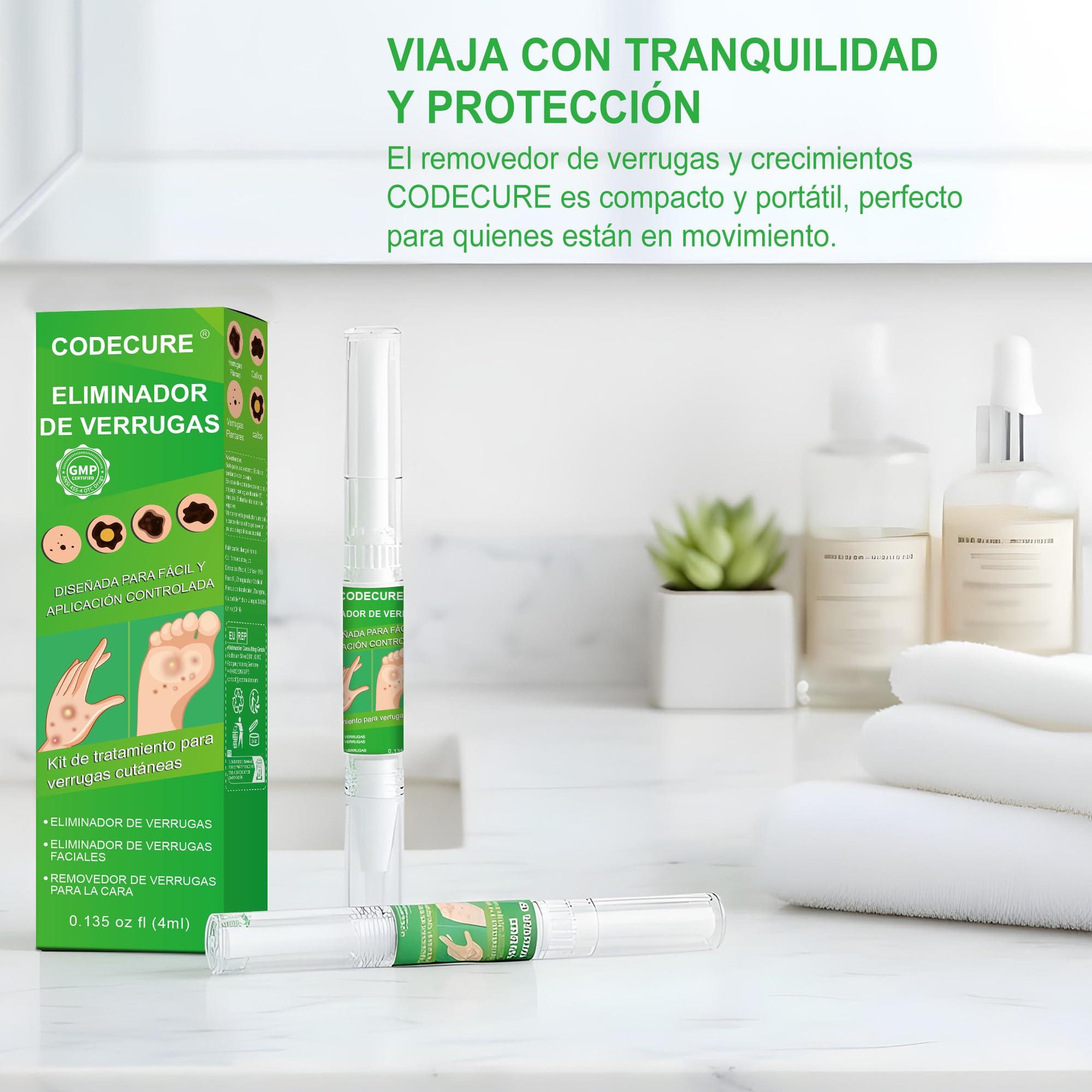 Lápiz para eliminar verrugas de 4 ml, kit para eliminar verrugas, callos, granos, lunares y durezas, eficaz para rostro, cuerpo y manos