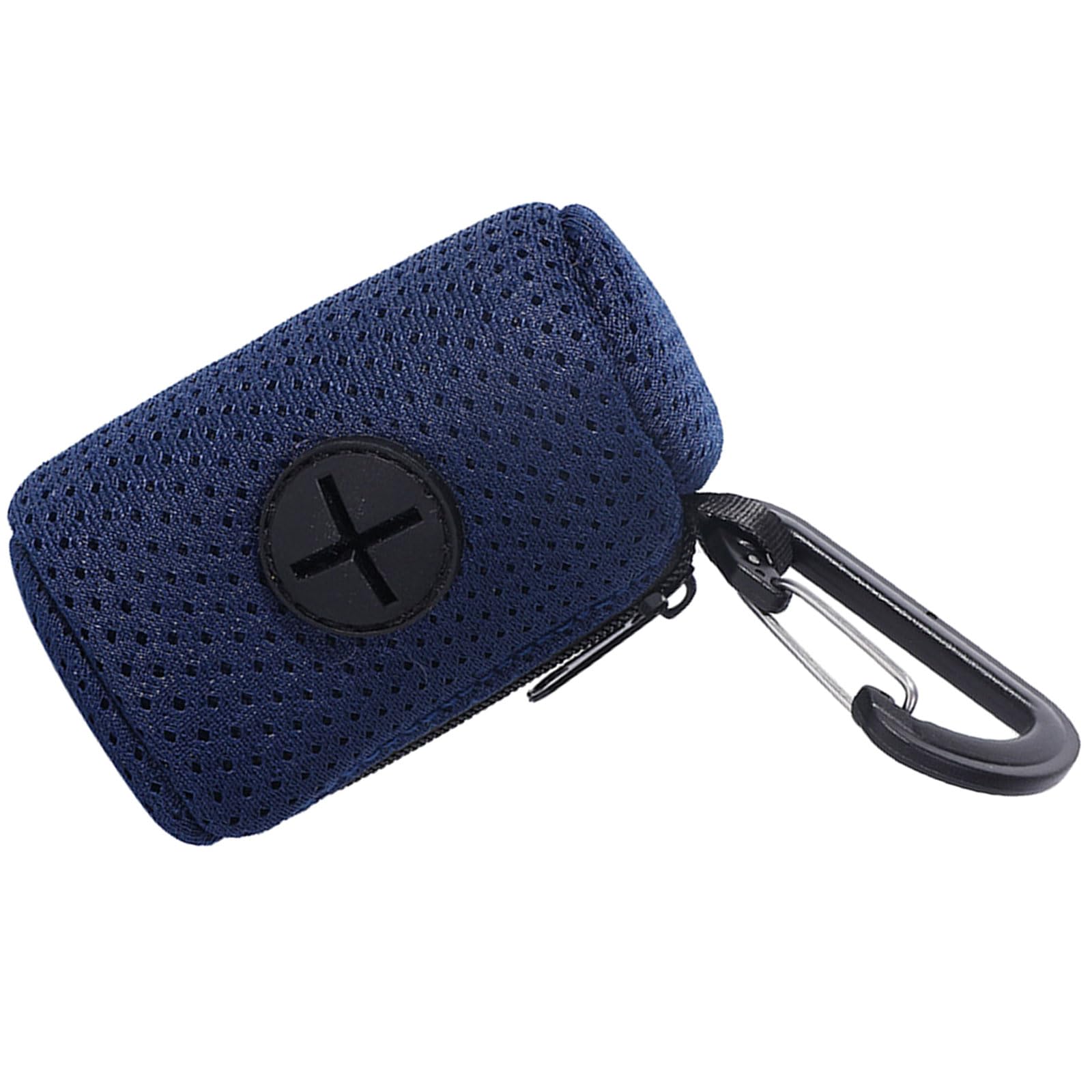 Mllepjdh Practical Dog Poop Bag Dispenser Pet Waste Bag Holder MeshFabric Poop Bag Dispenser For Dogs Walking Outdoor Dog Supply Pet Poop Bag Dispenser, Navy blue