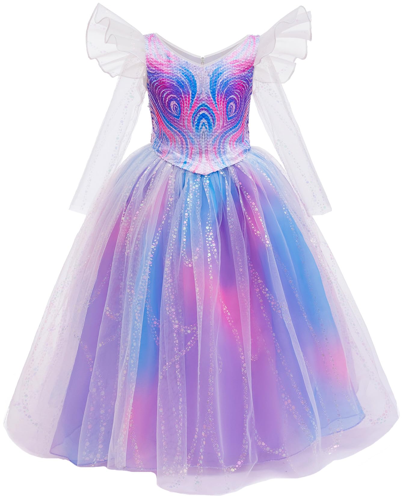 Bambina Cosplay Glinda Costume Natale Carnevale Halloween Festa Abito