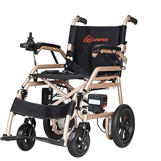 ENCAREFOR 33lbs Brushless Motor Light Electric Wheelchair,400W Intelligent Brake Power wheelchairs, Folding Electric Wheelchair for Adults, Only 33 lbs