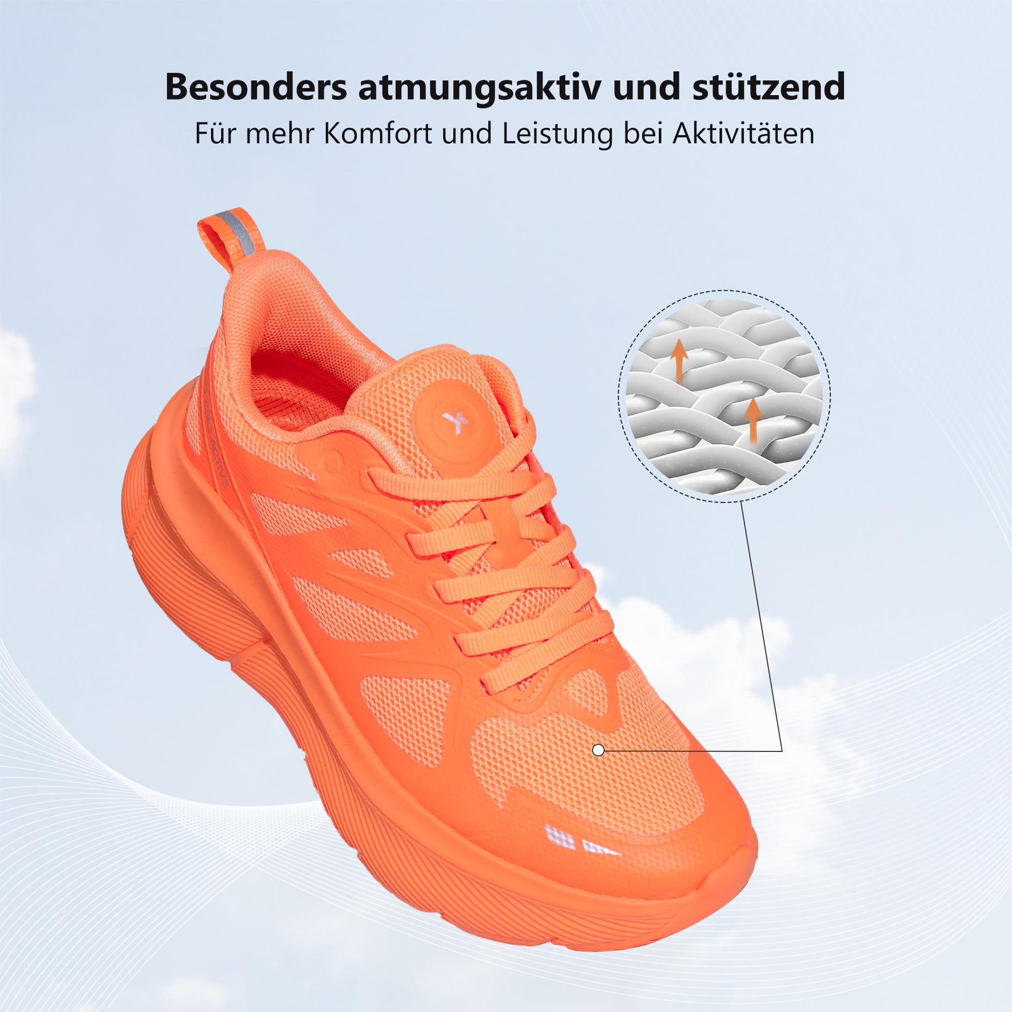 Hawkwell Cloud Zero Active Walking- und Tennisschuhe für Damen, gepolstert, atmungsaktiv, für Sport, Fitnessstudio, Training, Joggen, Sport-Sneaker, rutschfest, für medizinische Zwecke