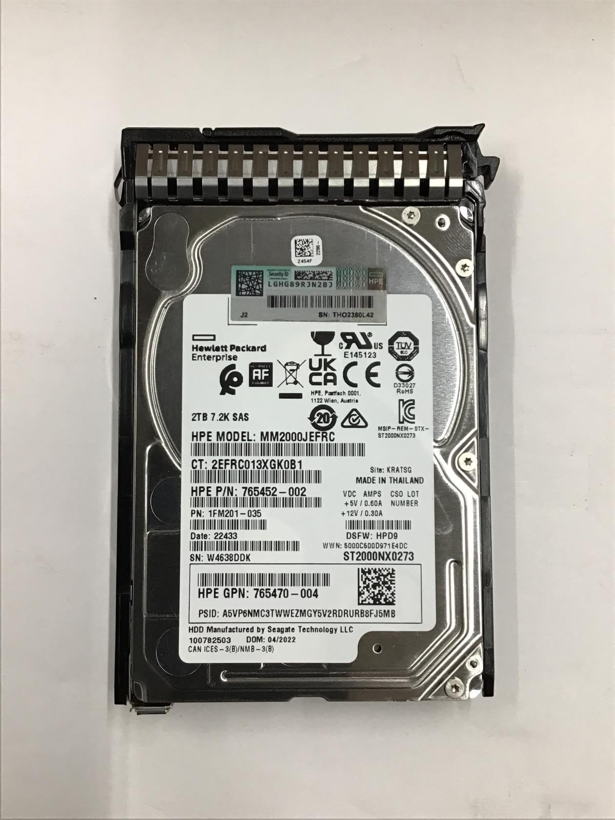 Amazon.com: 765466-B21 HP G8 G9 2-TB 12G 7.2K 2.5 SAS 512e