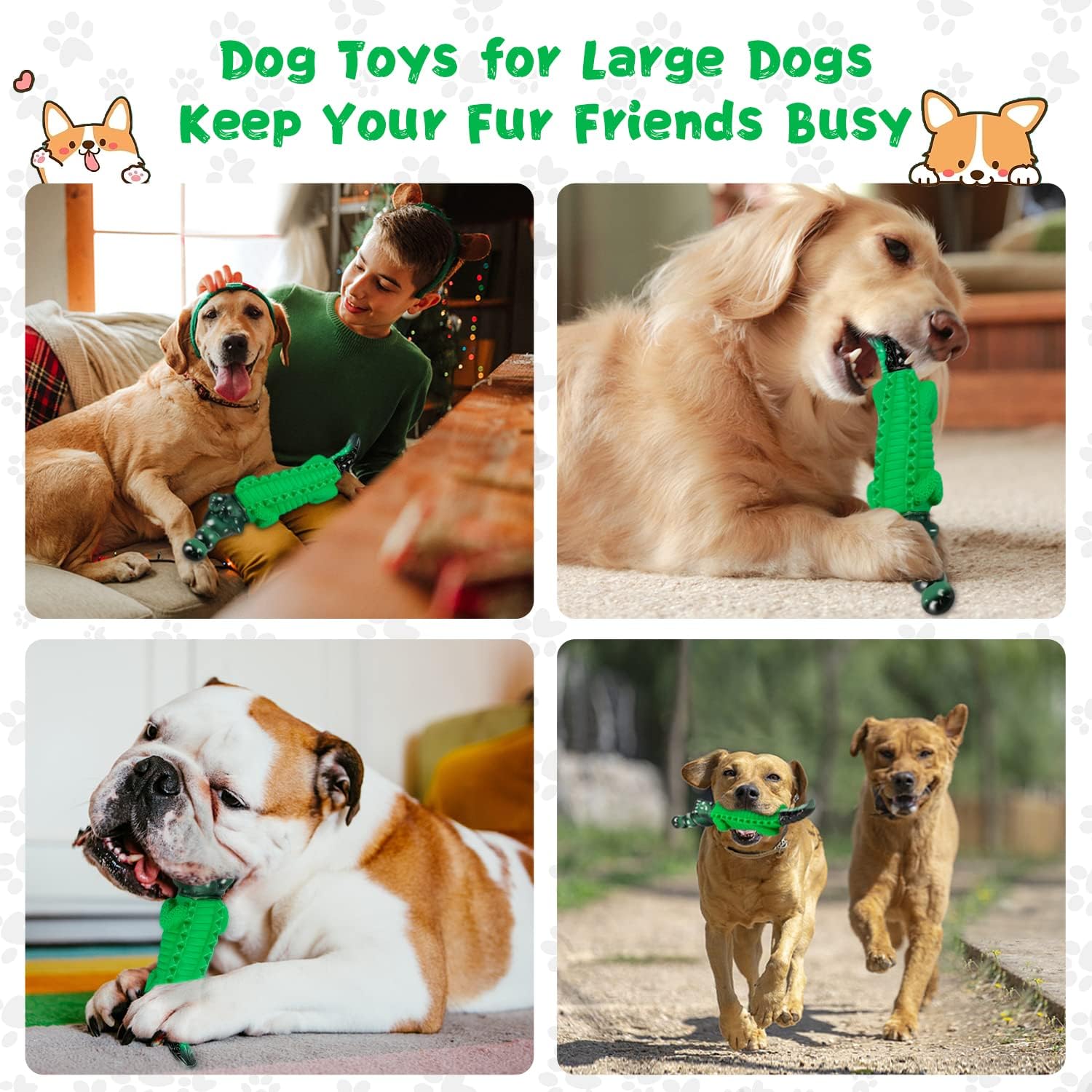 Pet Supplies : Dog Chew Toys/Tough Dog Toys for Aggresive Chewers/Dog Toys for Large Dogs/Durable Dog Toys/Heavy Duty Dog Toys/Large Dog Toys/Indestructible Dog Toys/Tough Dog Chew Toys for Medium/Large Dogs Breed : 