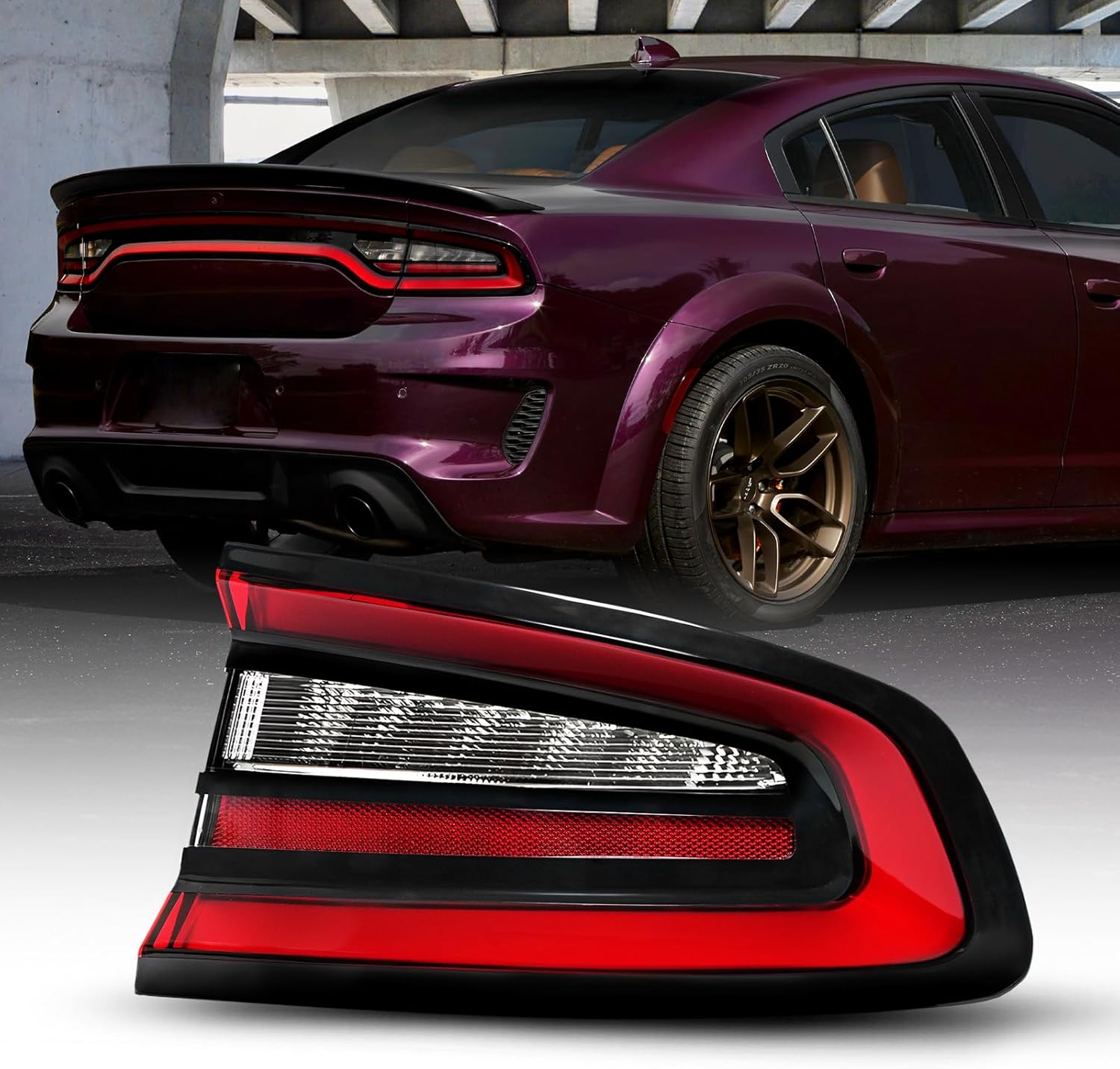 AUTOONE - For 2015-2022 Dodge Charger Tail Light Assembly Factory OEM Taillights LED Rear Right Tail Lights, Passenger Side(RH)