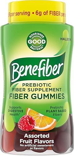 Benefiber Gomitas de suplemento de fibra prebiótica para la salud digestiva, sabor a fruta surtido, 81 unidades