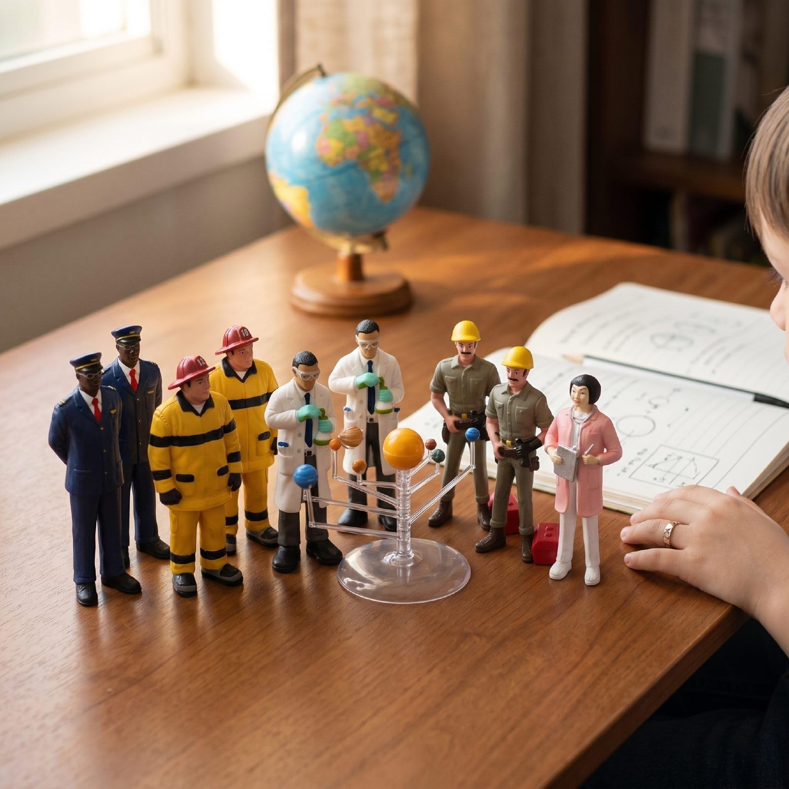 Generic 2 Zestawy Zestaw Figurek Zawodów, Realistyczne Symulacje Szczegółów, Figurki Kariery, z Autentycznymi Strojami i Pozami, do Edukacyjnego Odgrywania Ról i Wyświetlania na (5 typów)