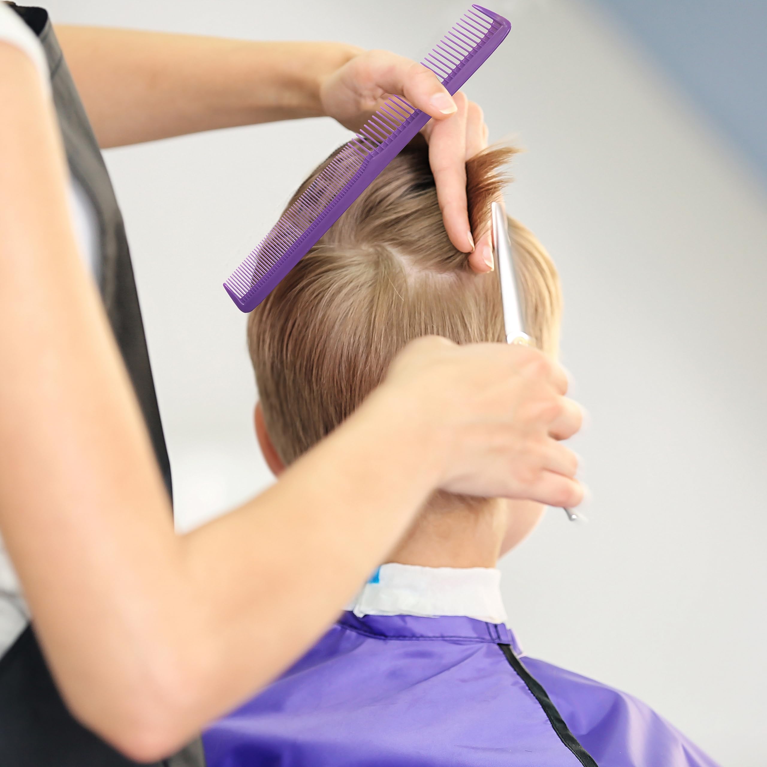 Styling Gear #150 Kamm-Set mit 3 Friseurkämmen, für Herren und Damen, Taschenkämme für Haarstyling, Bart und Schnurrbartpflege, hergestellt in den USA (lila)