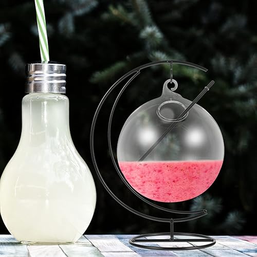 Miniatura 7 de jojofuny Copas de cóctel creativas, copas de globo del mundo, copas de vino con soporte de luna de metal, elegantes vasos de martini, vasos de