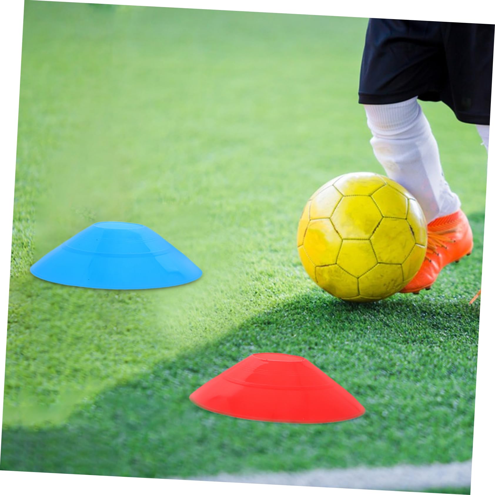 GAROZATION Agility Training Cones 25pcs Orange Plastic Cones for Soccer Basketball Drills Markers Kids Adults Durable Material