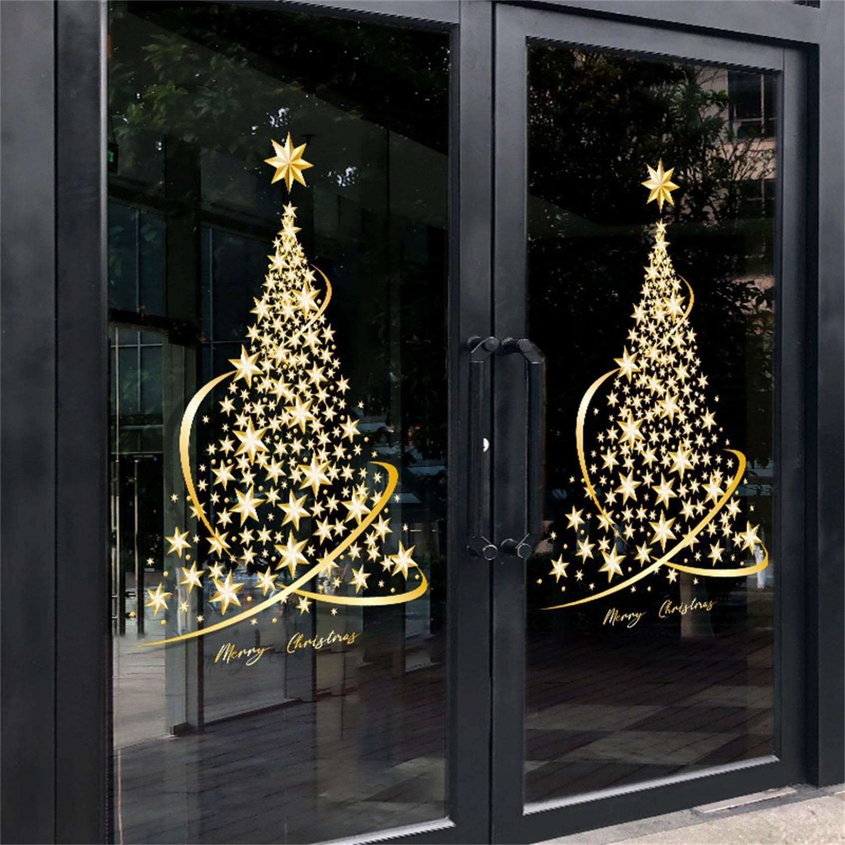 Décoration noel Autocollants de Noël for fenêtre, flocons de neige, for la maison, le bureau, décoration de Noël, décoration for la maison et les magasins sticker noël fenetre(2pcs)