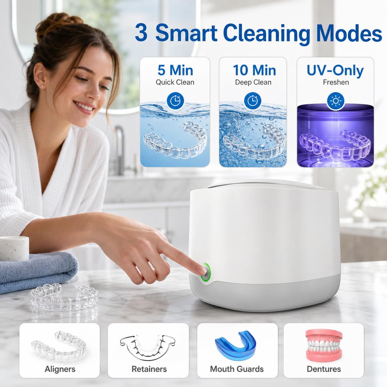 FSA HSA Eligible;Ultrasonic&UV Retainer Cleaner Machine,wire -3 FSA HSA Eligible;Ultrasonic&UV Retainer Cleaner Machine,wire -3