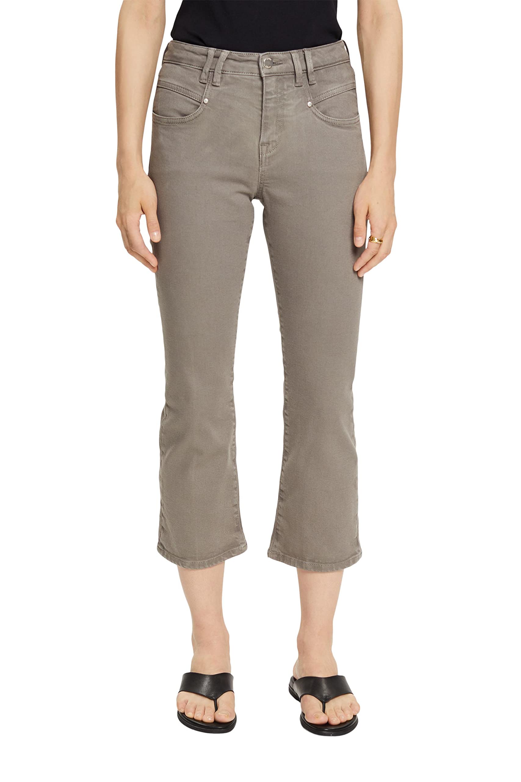 ESPRIT Women's Jeans, 350/Khaki Green, 8