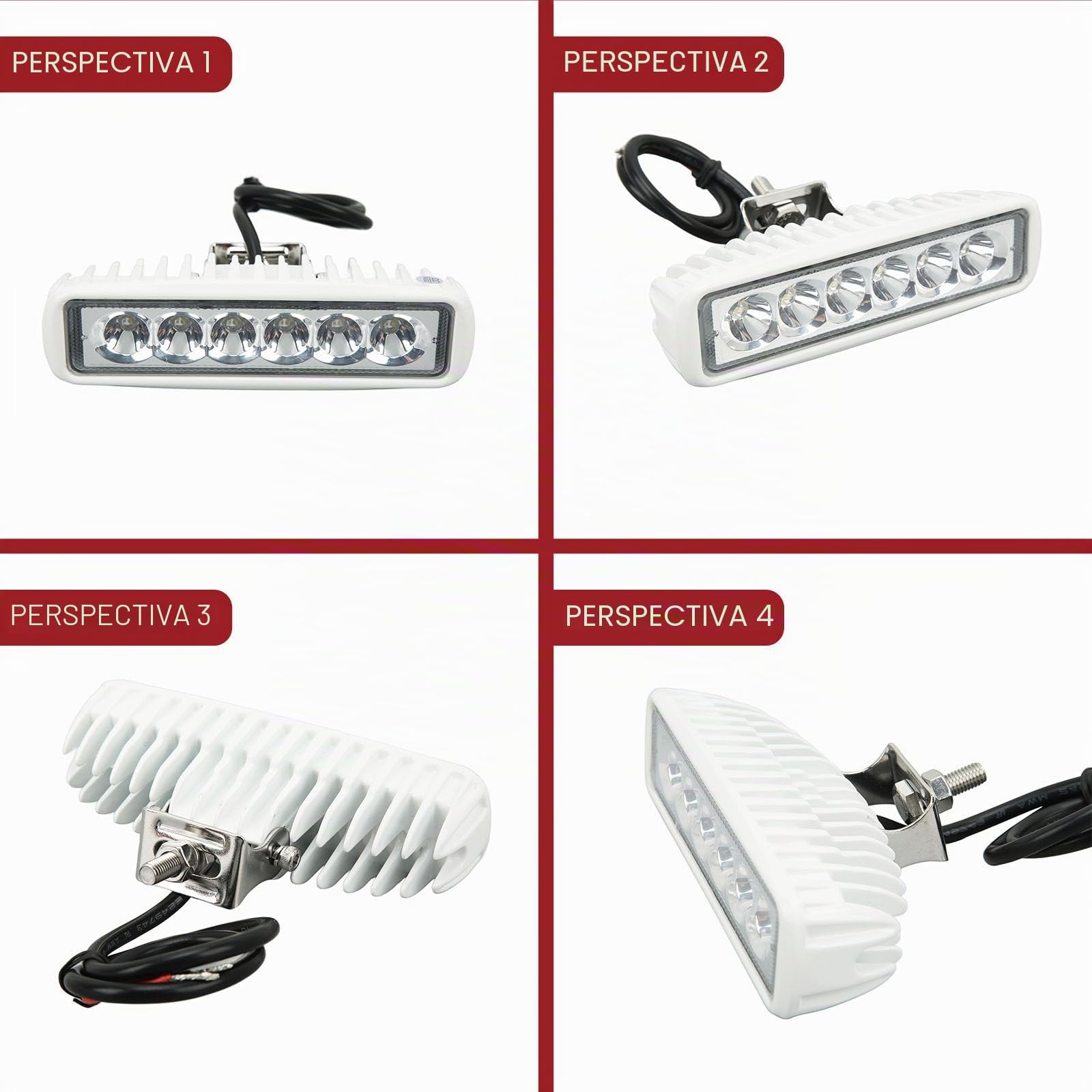 OUKENS Luces de navegación LED para buques, 12V a 24V CC, Lámpara de trabajo LED impermeable para barcos, adecuada para iluminación exterior de coches, Yates(BLANCO)