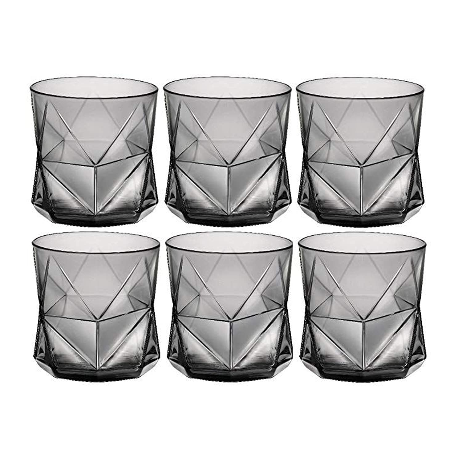 BORMIOLI ROCCO Cassiopea 1333030 Onyx Tasse en verre, 33 cl, Gris