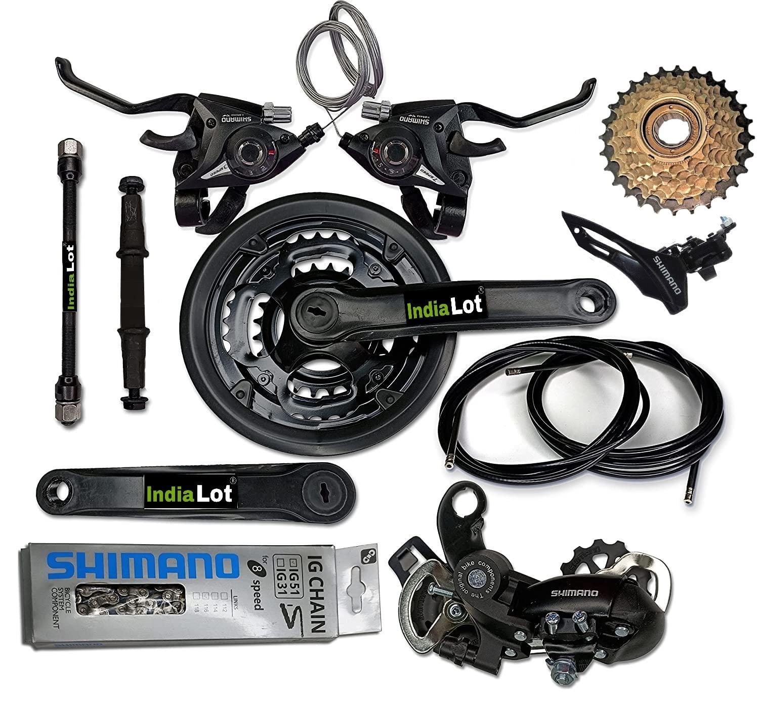 IndiaLot® Bicycle Gear Set 21speed, Total 12 Parts, Cycle Gear Kit Set