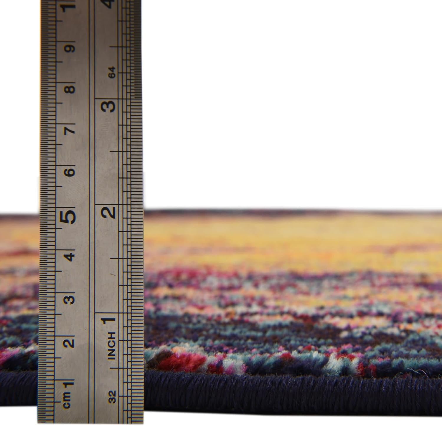 Unique Loom Estrella Collection Abstract, Gradient, Modern, Sunburst, Distressed Area Rug (2' 7 x 10' 0 Runner, Multi/Navy Blue)