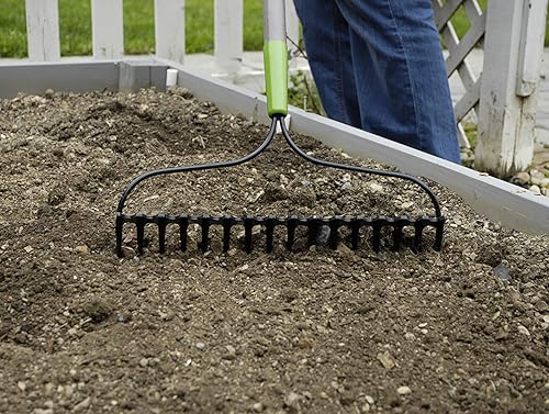 Miniatura 2 de AMES 28252100 Rastrillo de arco doble de acero de 16 dientes con mango de fibra de vidrio, 64 pulgadas