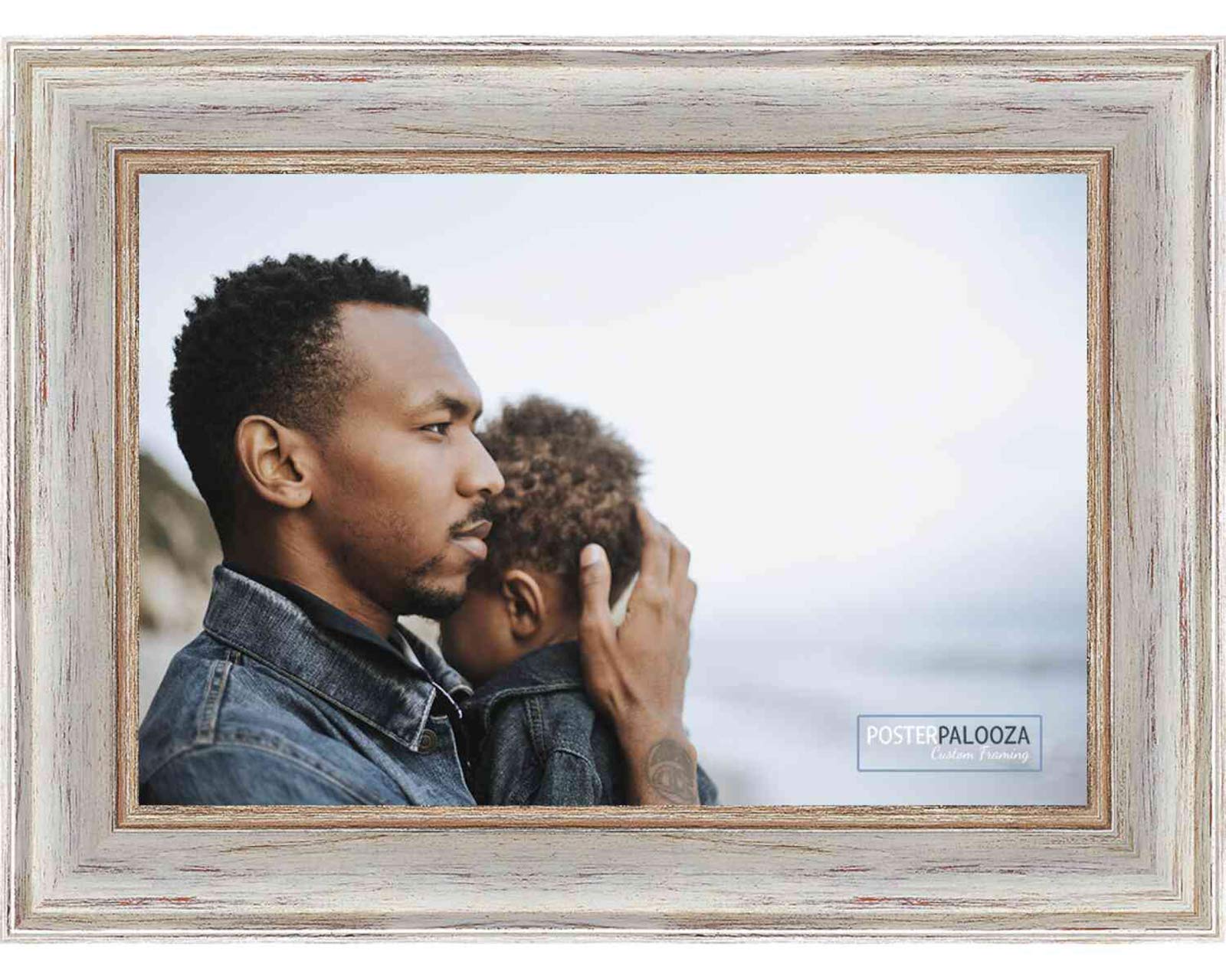 Poster Palooza 20x16 Contemporary White Complete Wood Picture Frame with UV Acrylic, Foam Board Backing, & Hardware