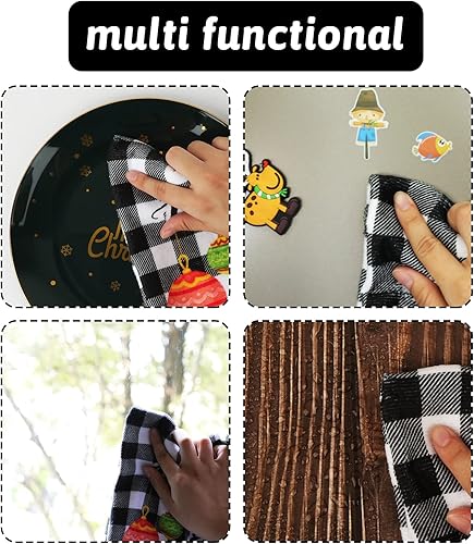 Miniatura 4 de 4 toallas de cocina del día de San Patricio, toalla de mano decorativa de trébol, a cuadros verdes, decoración del hogar, toallas de baño de trébol,