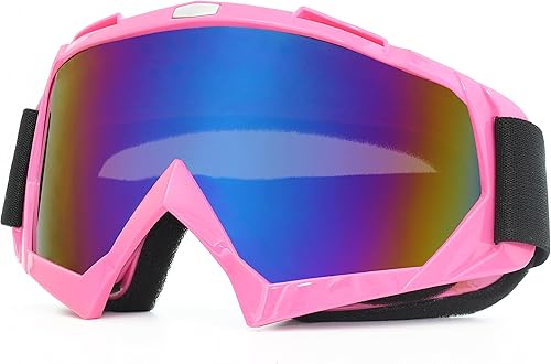 PLOOTA Paquete de 2 gafas de motocross Resistente al viento, motocicleta, ATV, equitación, motocross, gafas de esquí para hombres, mujeres, jóvenes