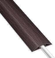 Vista 7 de Cubierta para cable de suelo de 10 pies, para ocultar el cable gris, cubiertas duraderas para cables en el suelo, cubierta de cable de alimentación