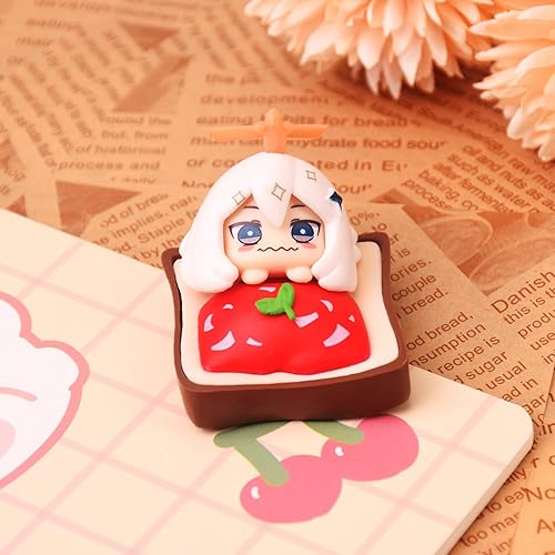 Miniatura 5 de LACKINGONE Genshin Impact - Juego de 6 piezas de paimon de alimentos de emergencia PVC versión Q juguetes de estatua de Paimon regalos de cumpleaños