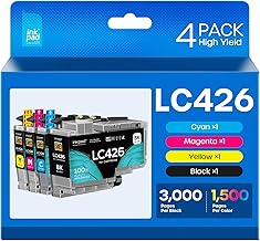 iNKPAD LC426 Compatible Cartridges for Brother LC426 LC426XL Printer Cartridges for Brother MFC-J4340DW MFC-J4540DW MFC-J4335DW MFC-J4535DW (Black, Cyan, Magenta, Yellow)