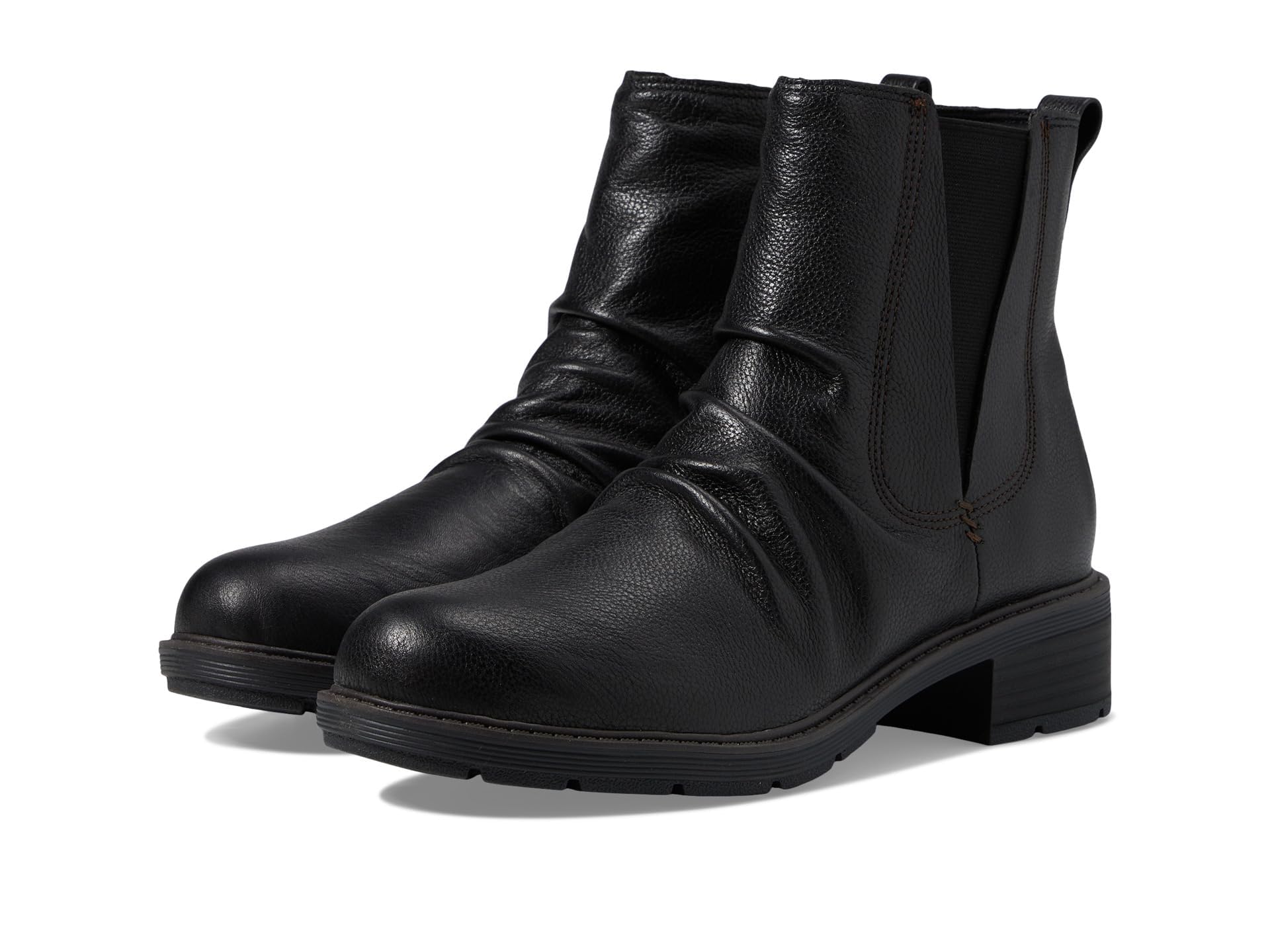 Clarks Women's Hearth Rose Mid Calf Boot, Schwarz Leder, 5