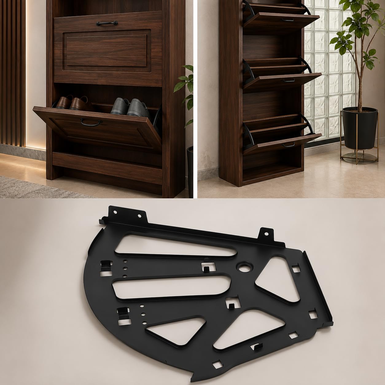 Urban Elite 3 Layers Shoes Rack/Cabinet Fitting, Shoe Rack Fitting, Shoe Drawer Hinge, Shoes Cabinet Drawer Hinge for Furniture Fittings, Shoes Cabinet Fitting for 3 Layers, cabinets for Shoes.-image-15
