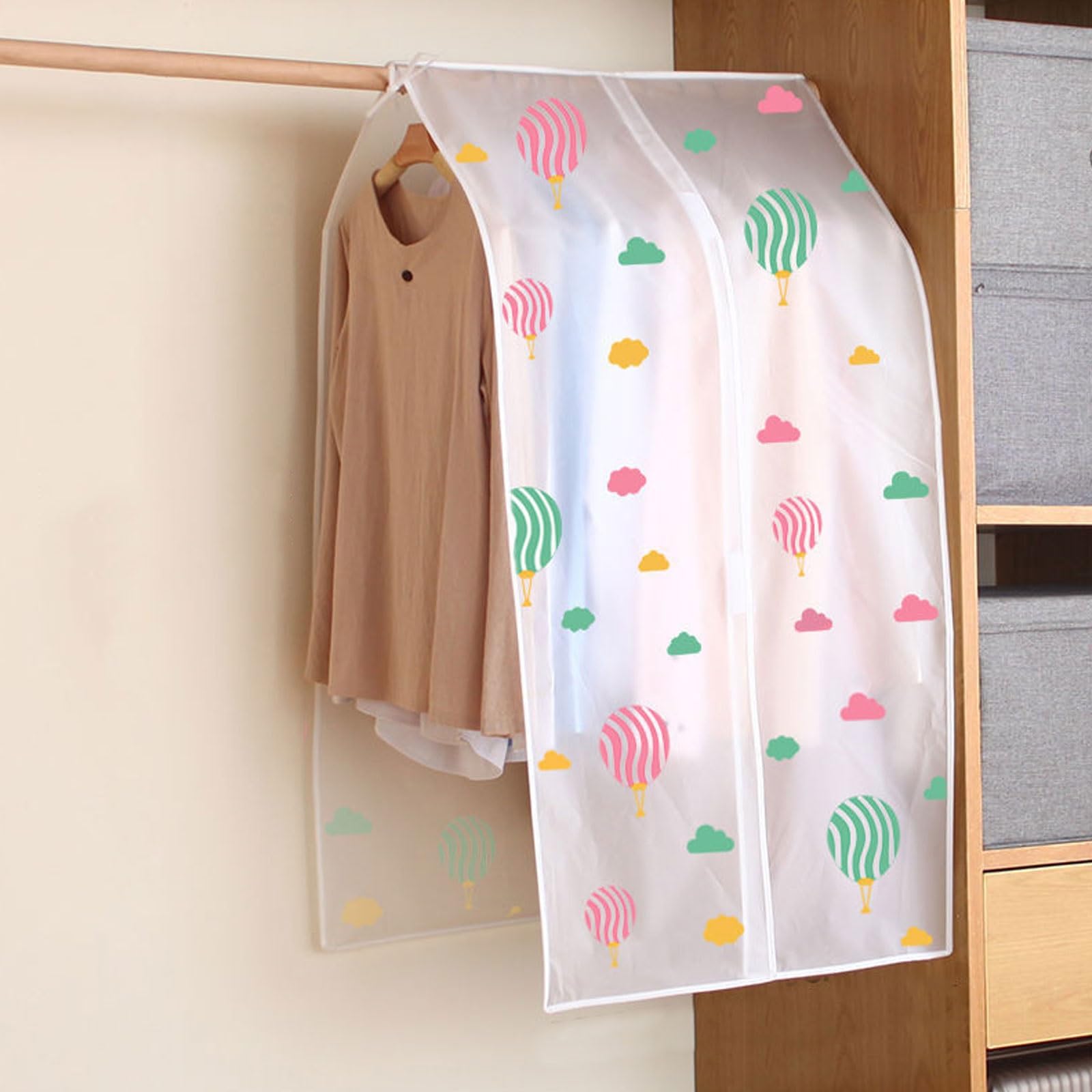 OWOHYG Garment Storage Bags For Hanging Clothing Rack Clothes,Dust-Proof And Moisture-Proof,Translucent Peva Material,Various Styles,And Various Sizes Are Available.Balloon-A