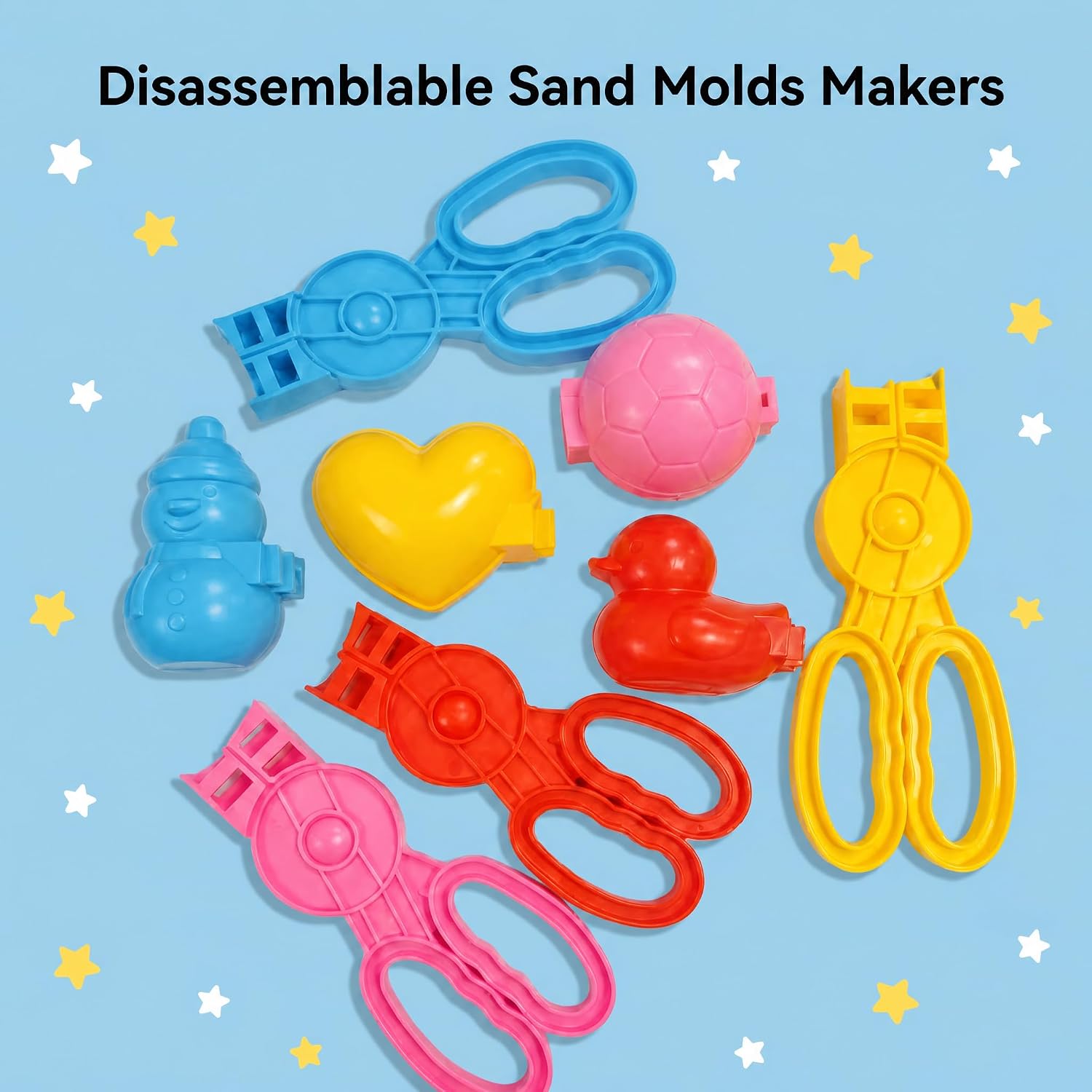 4 Pcs Sand Makers for Kids, Beach Toy, Snowball Maker image 4