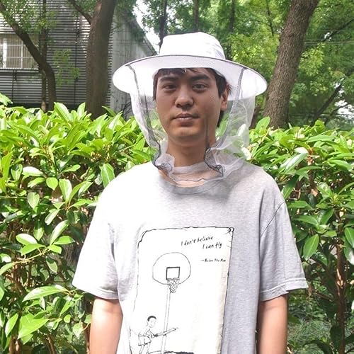 Miniatura 2 de NAVA sombrero de apicultor, color blanco, con protección para el rostro, con velo y red mosquitera