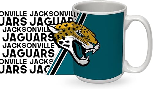 Vista 56 de Rico Industries NFL Football 15 oz White Ceramic Mug