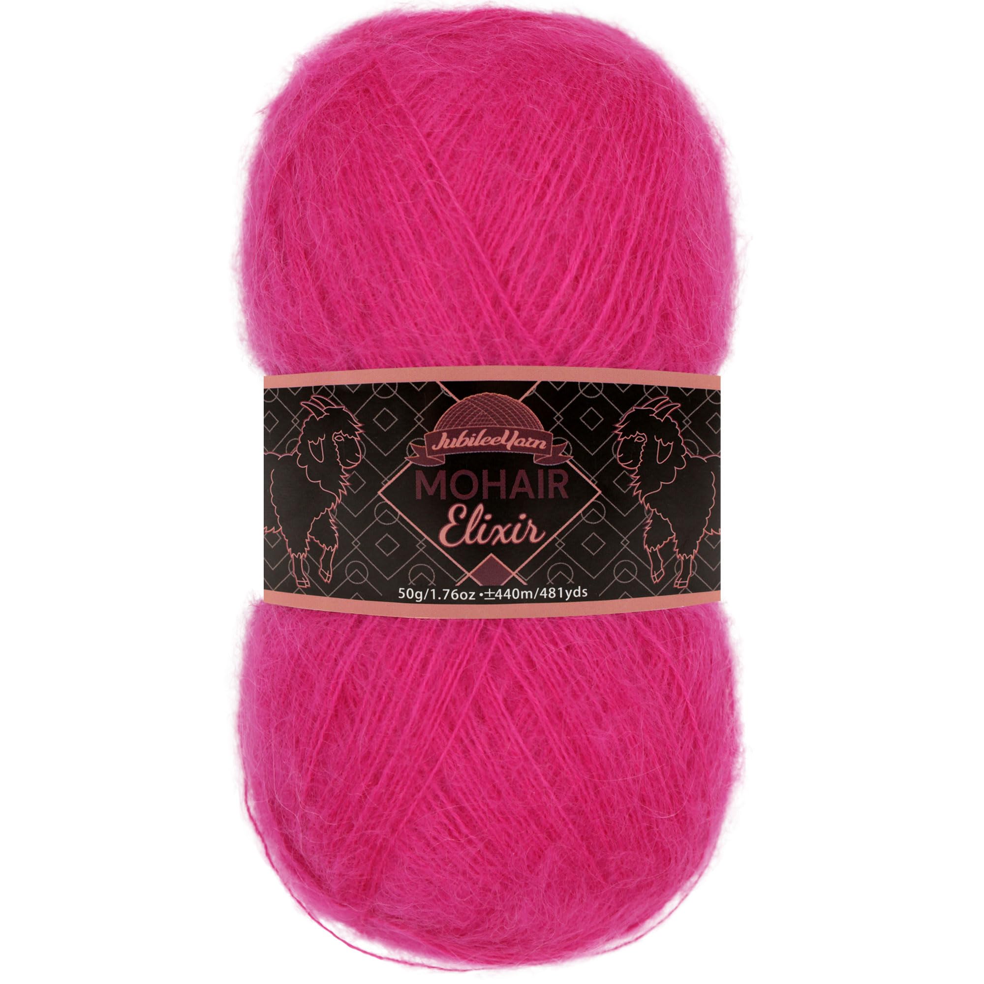 JubileeYarn Mohair Elixir Yarn - 50g/Skein Baby Wool Blend - Cherub's Cup - 1 Skein — image 1
