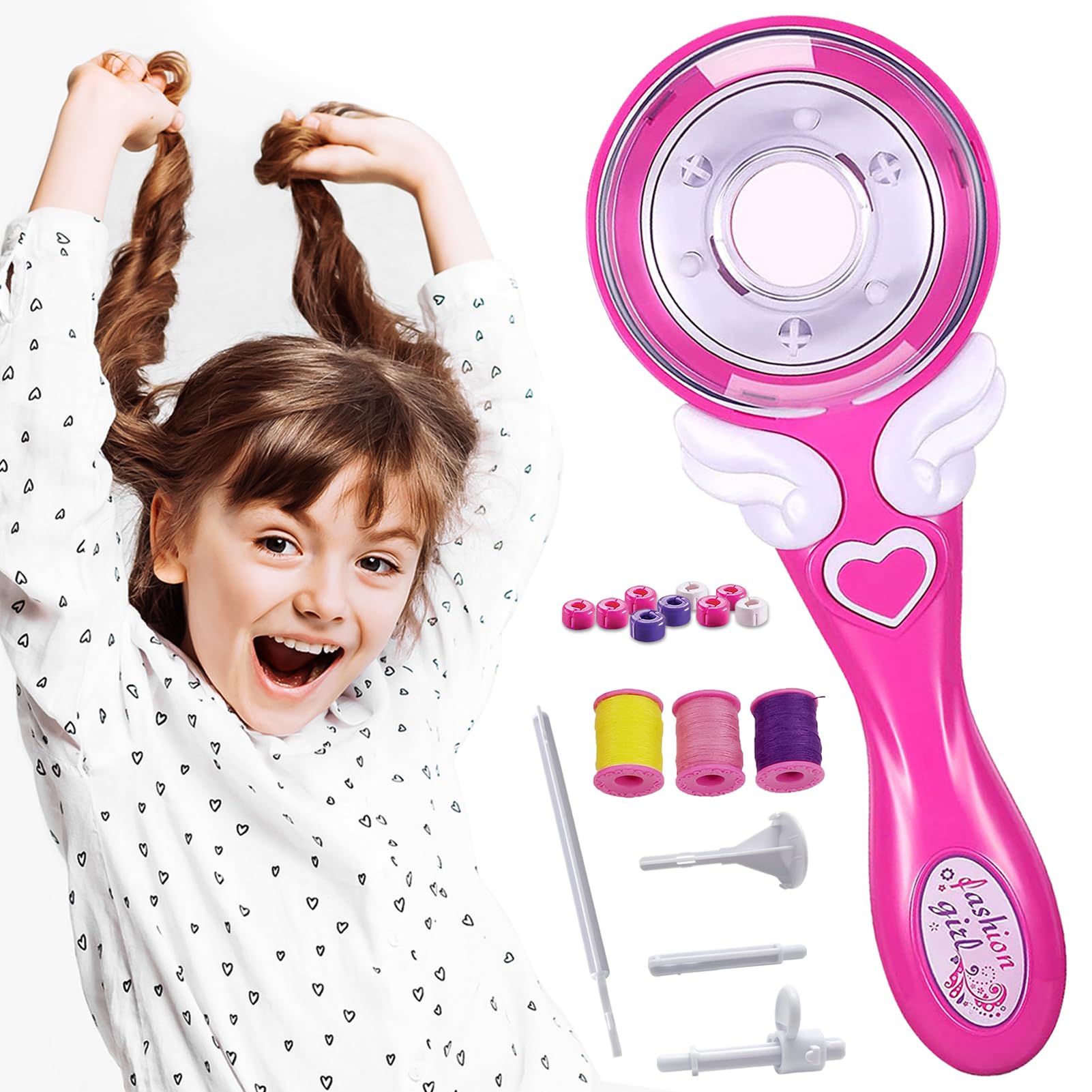 DVDGSC Automatic Hair Braider, Hair Braider, Automatic Braiding Device, Electric Hair Braiding Machine, Automatic Hair Braiding Device, Braid Styler, DIY Magic Hair Styling Tools for Girls Gift