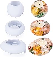 Vista 1 de LET'S RESIN Tealight Candle Holder Resin Molds Silicone,3Pcs Tea Light Candle Holder Molds for Resin,Plaster,Cement Concrete,Epoxy Moulds for DIY