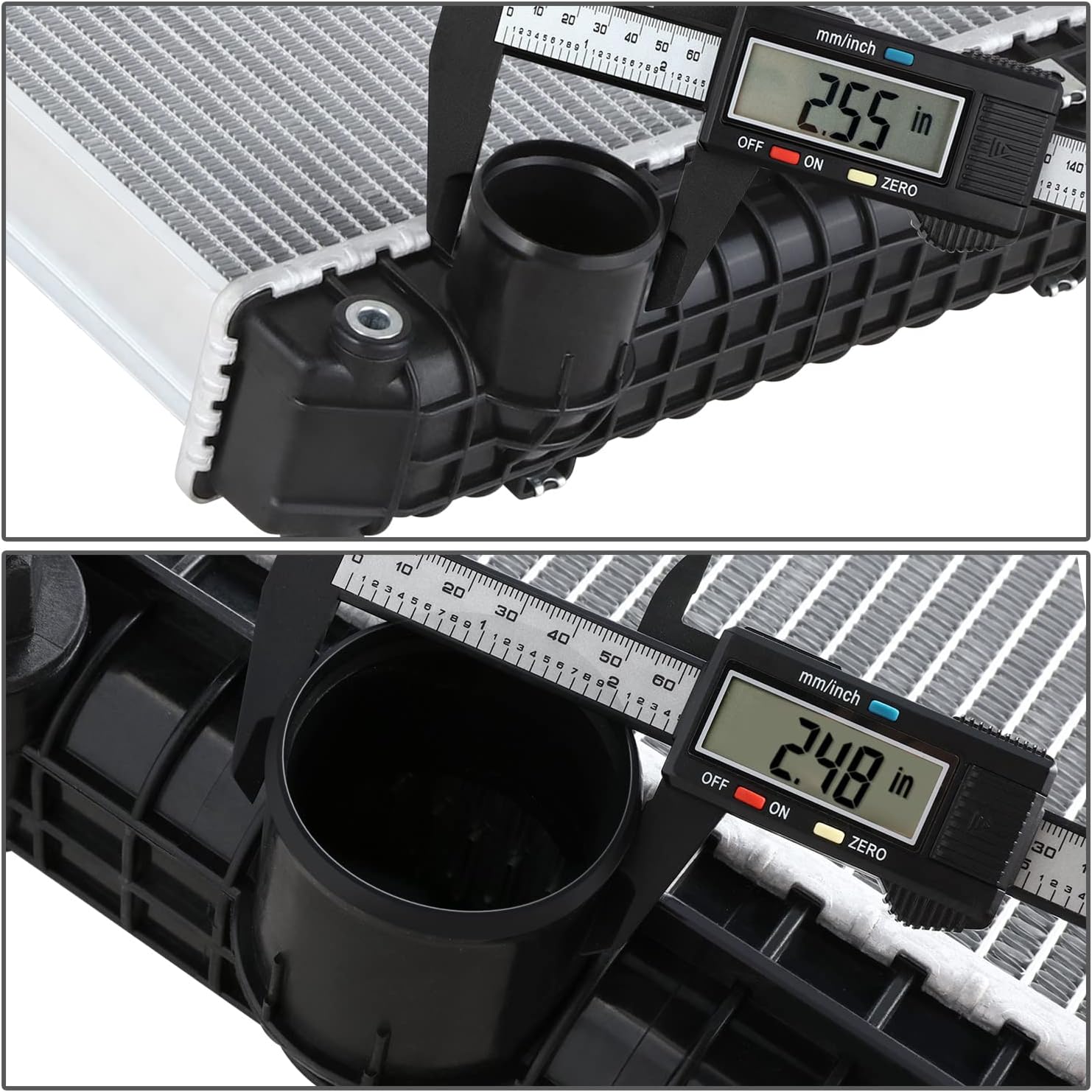 DNA MOTORING 2-Row Aluminum Radiator Compatible with 08-11 Freightliner Classic / 12-13 Cascadia / 2011 M2 112,OEM-RA-FL-013