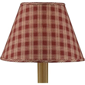 red and white checkered lamp shades